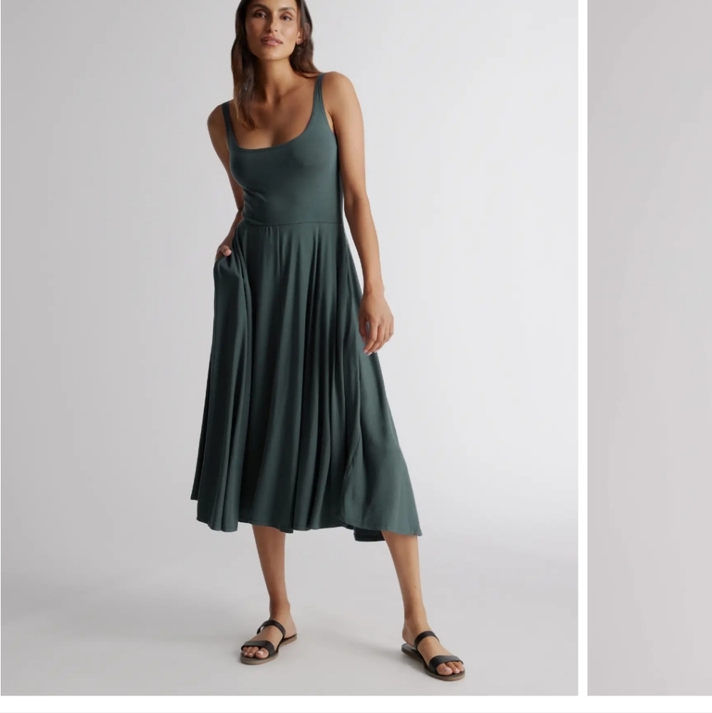 Quince Fit & Flare Dress XS